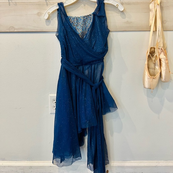 Revolution Dancewear All of the Stars, lyrical navy blue costume, LC and MC - Picture 4 of 11